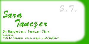 sara tanczer business card
