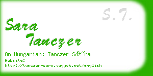 sara tanczer business card